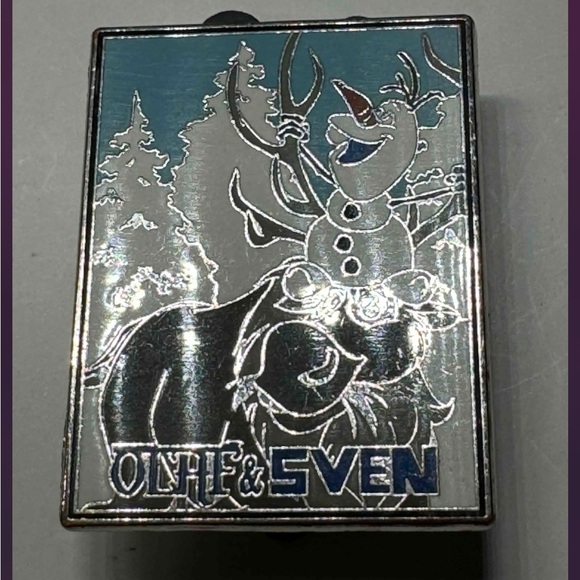 Disney Frozen Olaf and Sven Pin - Blue and White - Picture 2 of 3